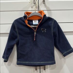 Navy and Orange Kids Pullover by The Black Dog